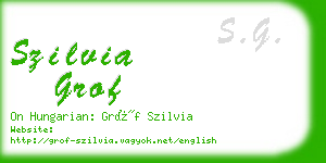 szilvia grof business card