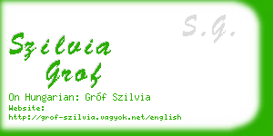 szilvia grof business card